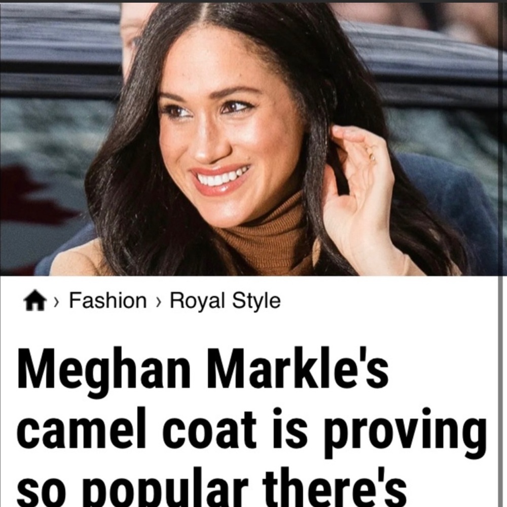 Reiss Tan Women's Wool Coat 🧥 Like New - Picture 11 of 12